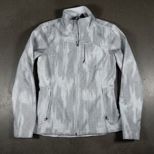 The North Face Softshell Jacket Womens Small White Dot Print Fleece Lined